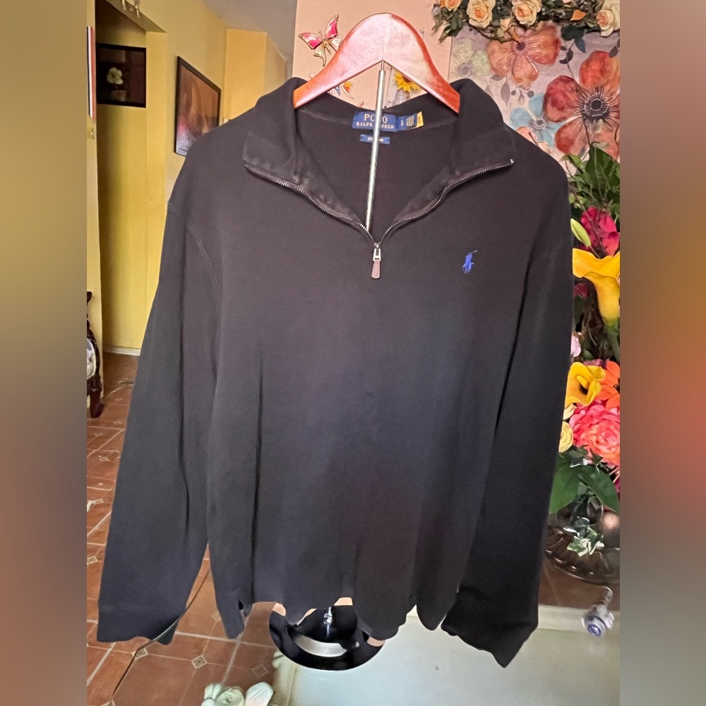 Polo by Ralph Lauren Men's Black Zip-Up Sweater